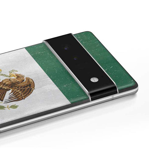 Mexico Flag Distressed Google Pixel 6 Skin